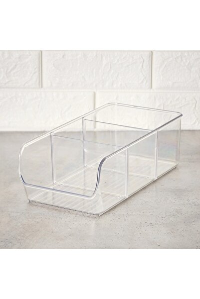 Generic 3-Compartment Food Storage Box - 28 x 14 x 9 cm