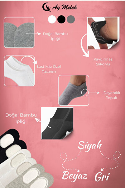 AYMELEK جوارب نسائية (6 أزواج) جوارب باليه عالية الجودة بدون خياطة بكعب من ال...