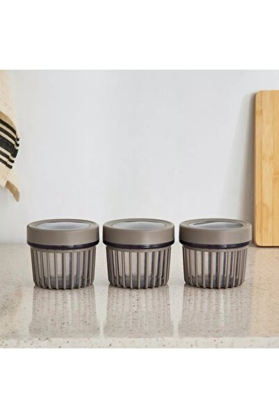 Generic Fully Life Linea 3-Piece Round Storage Box Set - 550ml
