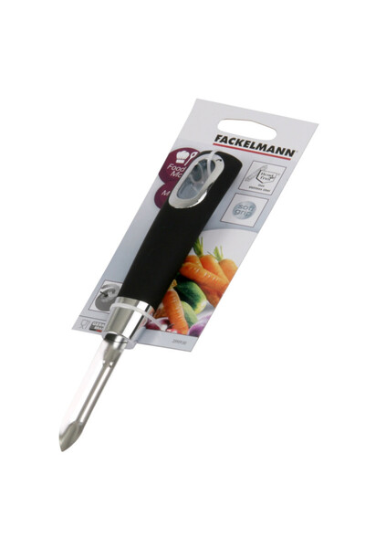 FACKELMANN 25959 Monaco Peeler, Stainless Steel, 20.1 cm, Black