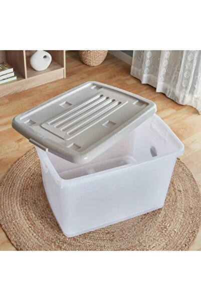 Generic Joanna Multipurpose Clear Storage Box with Wheels and Lockable Lid - 150 Liters