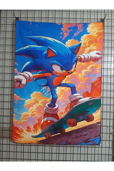 OWLBAG COMPANY سجادة حائط بتصميم نمط البطل الخارق سونيك كايك سكيت من OWL BAG