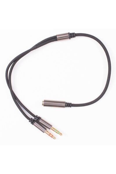 PadForce Adaptor audio splitter, mufă de 3,5 mm la 2 x mufă de 3,5 mm, lungim...