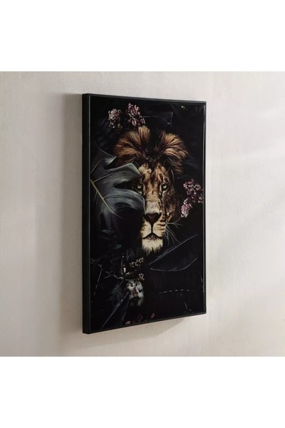 Generic Framed Fossil Lion Picture - 50x70x3 cm