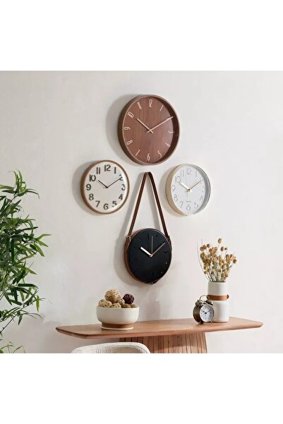 Generic ساعة ميدو المعدنية الإبداعية بحزام جلدي - 31x5.5x31 سم