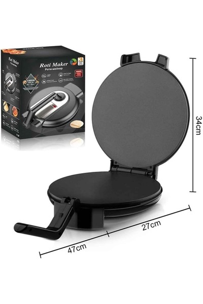 Generic Electric Roti Maker, 10 inch Double-sided Heating Non-stick Chapati Maker Machine, 1400W Adjustable