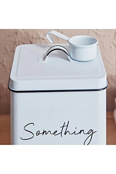 Generic Vintage Laundry Detergent Storage Box with Lid and Scoop - 18x15.5x25.5 cm
