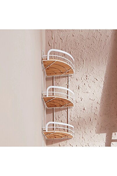 Generic 3-Tier Bamboo Corner Shelf