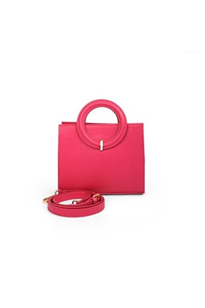 ANNA FELLINI Geantă de damă din piele, ANNA FELLINI, Olivia, Fuchsia, 22 x 10...