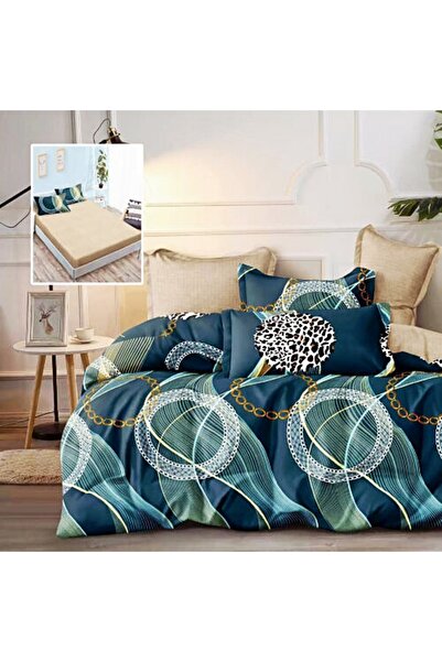 PATONE Lenjerie de pat finet, cearceaf cu elastic 180x200cm, 6 piese, pentru ...