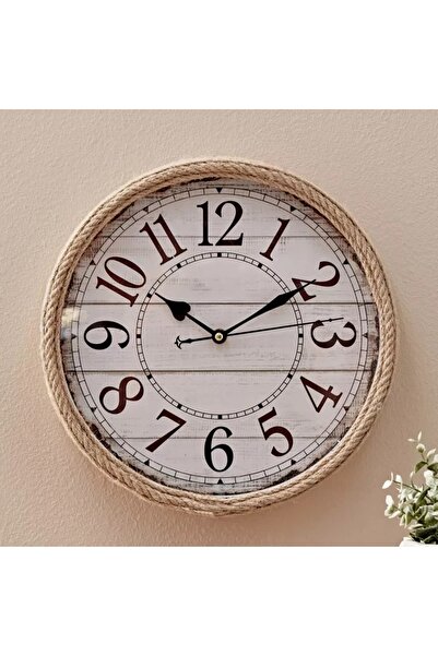 Generic ساعة ساراتوجا بحبل القنب - 31.5 × 5.5 سم