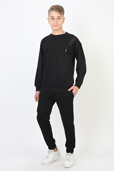 NEWKİDS Hanorac unisex pentru copii cu fermoar sezonier cu detaliu de tăiere ...