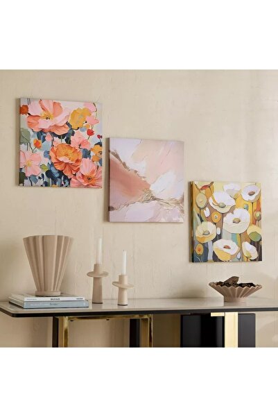 Generic Elmer's Onyx Pansies Canvas Print - 40x40x1.8 cm