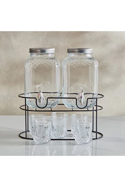 Generic 9-Piece Glass Dispenser Set by Kohlers