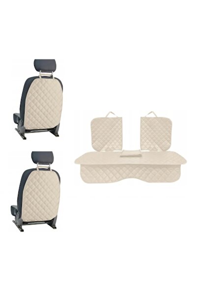 Metru Patrat Set 3 protectii scaune auto, universale, matlasate, crem, lavabi...