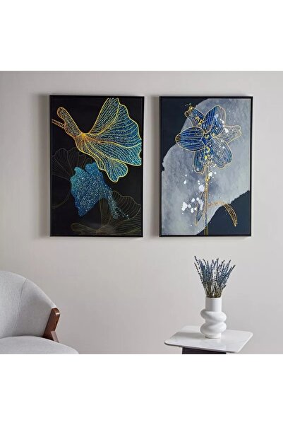 Generic Vista Canvas Painting with Varnished Frame and Beads - 60x90x38 cm