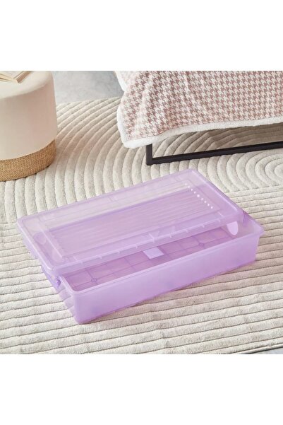 Generic Mobile Under Bed Storage Box with Wheels and Lid - 35 Liters