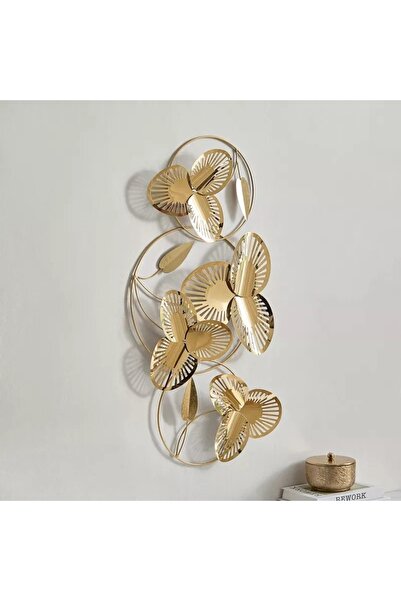 Generic لوحة جدارية معدنية لزهور بيرسي كابري - 88.3×49.5×5.7 سم