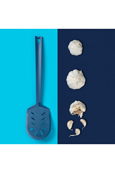 Tasty 678130 spatulă rotativă, 36x9cm, Pentru aparate antiaderente, Rezistentă la căldură, Margine teșită, Albastră