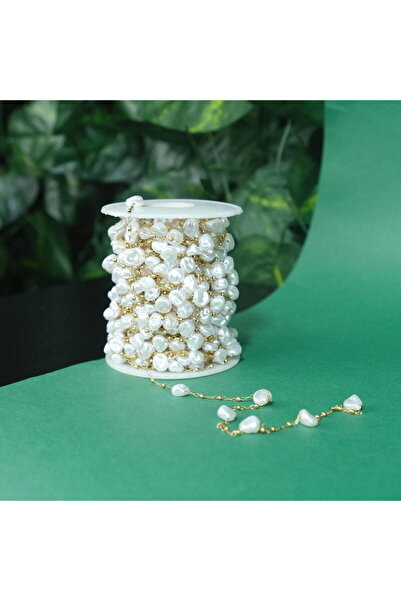 Prestij Boncuk Lanț de metal de culoare aurie Lanț de perle fără formă Lanț d...