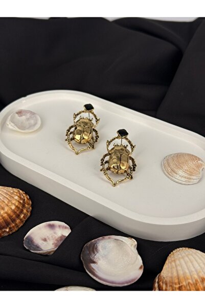 Unzilee Vintage Şans Böceği Marka Model Küpe