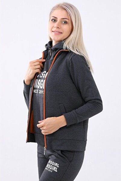 Sacrosa Günlük Kışlık Rahat Üçlü Tarz Kadın Eşofman Takımı