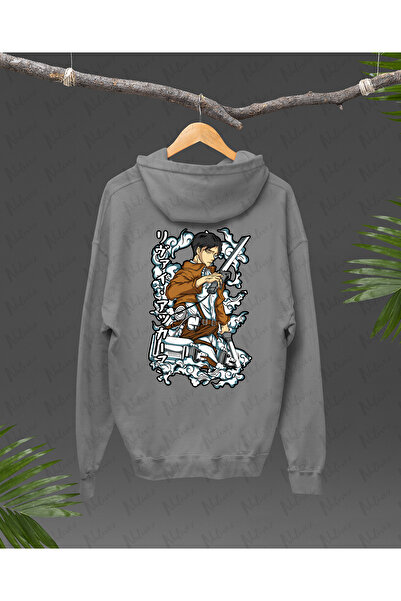Nulivez Attack on Titan Levi Character Back Printed, High Quality Unisex Oversize Hoodie