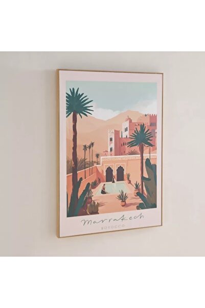 Generic لوحة إقرأ سمرة مراكش مؤطرة بلمسة نهائية لامعة - 50 × 70 × 2.8 سم