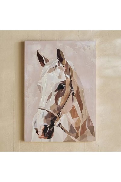 Generic Hand-painted Onyx Horse Wall Art, 80% - 70x50x3cm