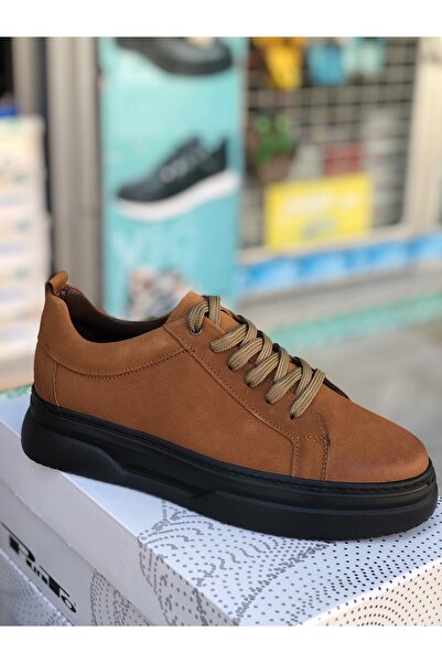 PUNTO Erkek Nubuk Deri Poli Taban casual Ayakkabı Taba