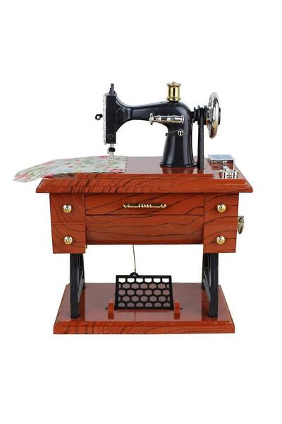 Manessa Nostaljik Dikiş Makinesi Müzik Kutusu Hediyelik Dekoratif Retro