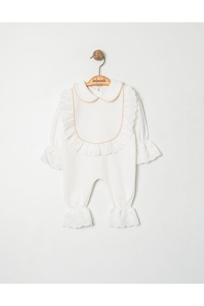 Bebezade Eyelet Glittery Piped 3-Piece Jumpsuit Set