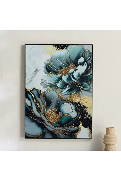 Generic صورة أوديان قبرصية مؤطرة بالزهور - 50x70x2.5 سم