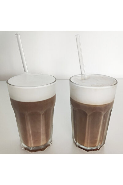 FACKELMANN Glass straws with brush 54845, 4 pcs + 1, 22 cm, Diameter 8 mm, Glass, Transparent