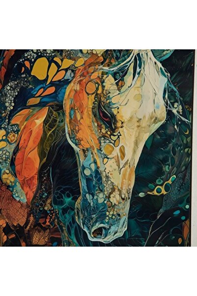 Generic صورة مؤطرة لحصان أوديان قبرصي - 60x90x2.5 سم