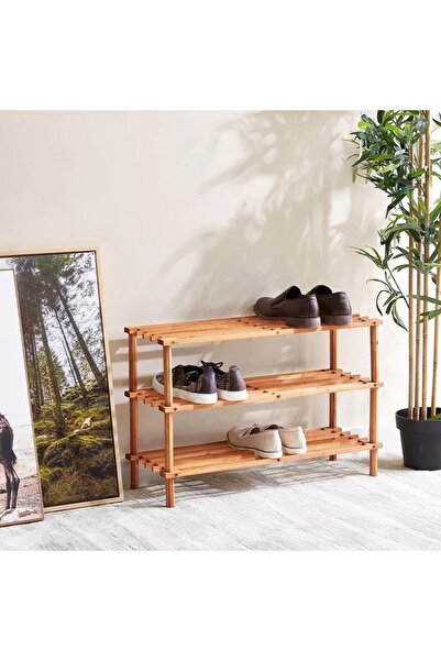 Generic 3-Tier Wooden Shoe Rack Height (cm) 48 Width (cm) 26 Length (cm) 74