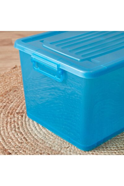 Generic 55L Rolling Storage Box with Wheels and Lid - 56 x 39 x 31.5 cm