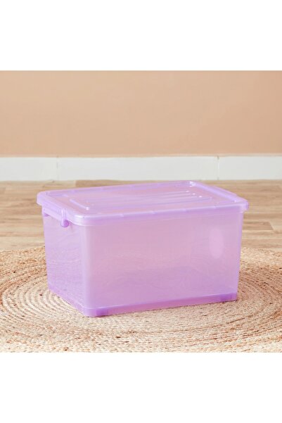 Generic 94L Rolling Storage Box with Wheels and Lid - 67x45x40 cm