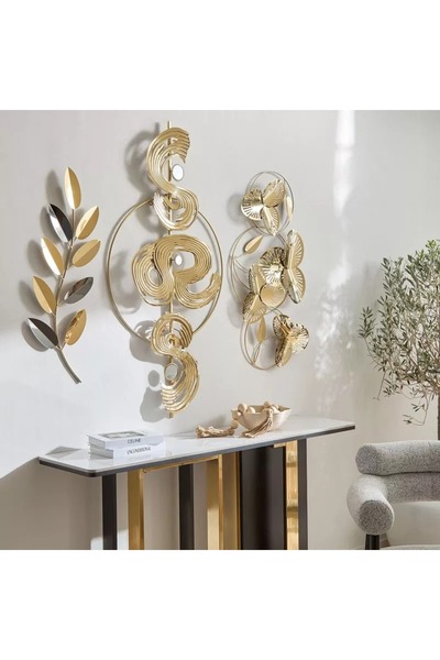 Generic لوحة جدارية معدنية لزهور بيرسي كابري - 88.3×49.5×5.7 سم