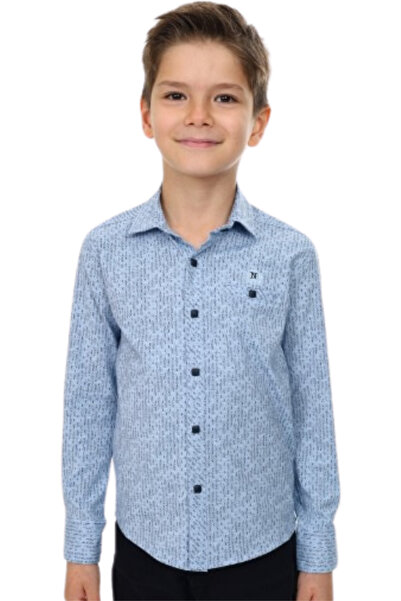 njn قميص منقوش بأكمام طويلة للأولاد