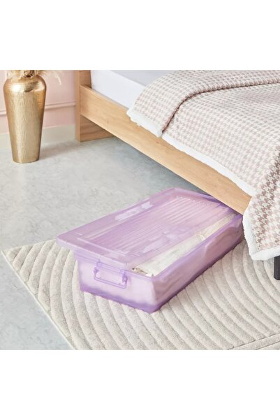 Generic Mobile Under Bed Storage Box with Wheels and Lid - 35 Liters