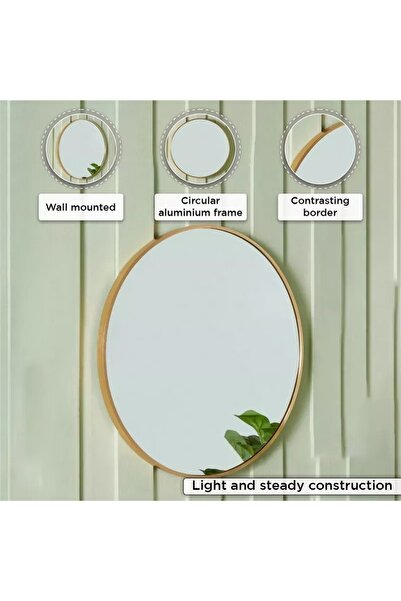 Generic مرآة سانا بإطار ألومنيوم - 60 سم