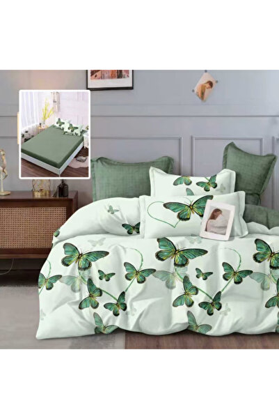 PATONE Lenjerie de pat finet, cearceaf cu elastic 180x200cm, 6 piese, pentru ...