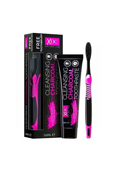 Xoc Activated charcoal toothpaste + toothbrush Gift, 100 ml