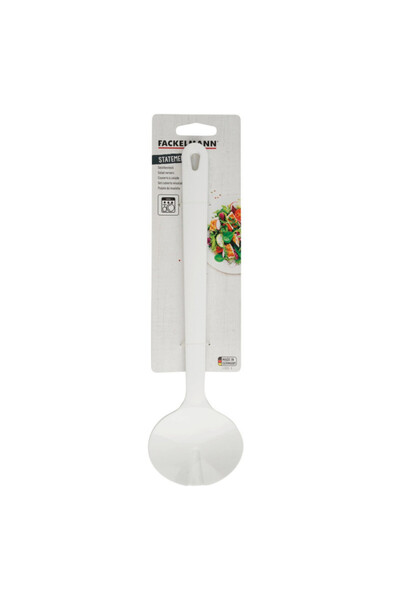 FACKELMANN Set of 2 salad utensils 41810, 29.5 cm, Plastic, Hanging hook, White