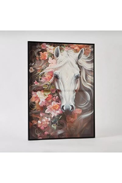 Generic لوحة مرسومة باليد على قماش لوجه حصان إيرسيل - 50x70x2.5 سم