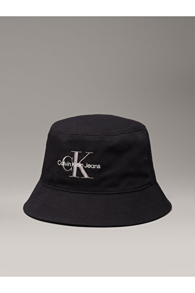 Calvin Klein Men Black Monologo Embroidery Cap