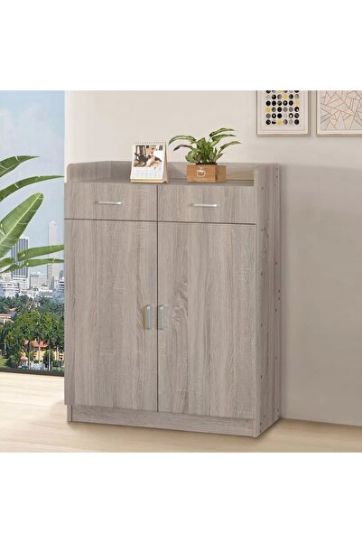 Generic Movo Coda Shoe Cabinet, 16 Pairs, 2 Doors, 2 Drawers