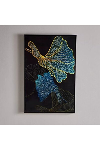 Generic Vista Canvas Painting with Varnished Frame and Beads - 60x90x38 cm