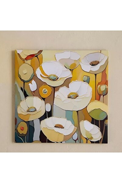 Generic Elmer's Onyx Pansies Canvas Print - 40x40x1.8 cm